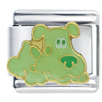 Italian Charms - blues clues green puppy licensed italian charm Image.
