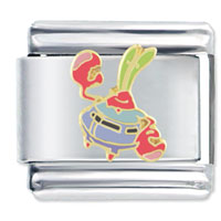 Italian Charms - spongebob mr krabs licensed italian charm Image.