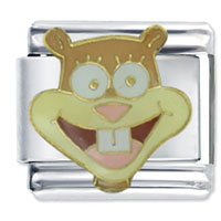 Italian Charms - spongebob sandy face licensed italian charm Image.