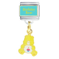 Italian Charms - dangle birthday care bear italian charm Image.