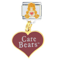 Italian Charms - tenderheart care bears heart licensed italian charm Image.
