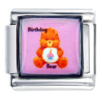 Italian Charms - "birthday bear" care bear licensed italian charm Image.