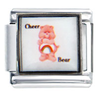 Italian Charms - "cheer bear" care bear licensed italian charm Image.