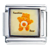 Italian Charms - "funshine bear" care bear licensed italian charm Image.