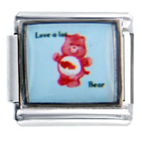 Italian Charms - "loves a lot" care bear licensed italian charm Image.