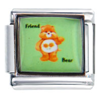 Italian Charms - "friend" care bear licensed italian charm Image.