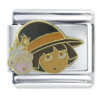 Italian Charms - dora the explorer and boots halloween licensed italian charm Image.