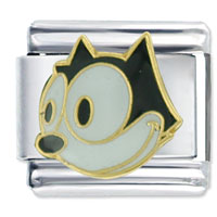Italian Charms - felix smile portrait licensed italian charm Image.