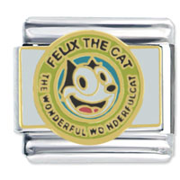 Italian Charms - felix cat logo licensed italian charm Image.