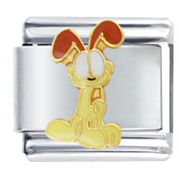 Italian Charms - garfield odie dog licensed italian charm Image.