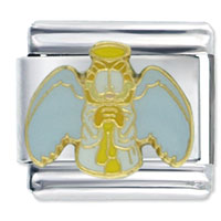Italian Charms - garfield christmas angel licensed italian charm Image.