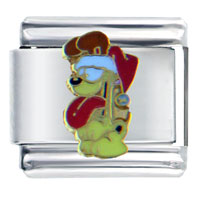 Italian Charms - garfield &amp; friends' santa odie licensed italian charm Image.