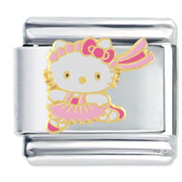Italian Charms - hello kitty ballerina licensed italian charm Image.