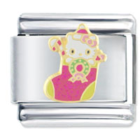 Italian Charms - hello kitty stocking italian charm Image.