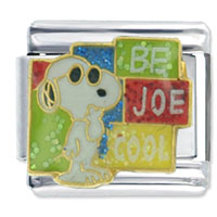 Italian Charms - peanuts snoopy be joe cool licensed italian charm Image.