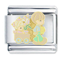 Italian Charms - precious moments wagon licensed italian charm Image.