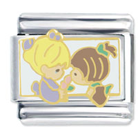 Italian Charms - precious moments with flowers licensed italian charm Image.