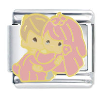 Italian Charms - precious moments pink wedding licensed italian charm Image.