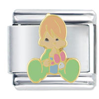 Italian Charms - precious moments bottle licensed italian charm Image.