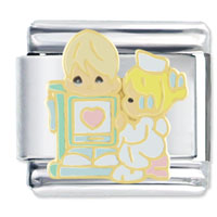 Italian Charms - precious moments nurse italian charm Image.