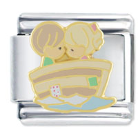 Italian Charms - precious moments love boat licensed italian charm Image.