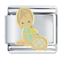 Italian Charms - precious moments tennis licensed italian charm Image.