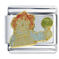 Italian Charms - raggedy ann andy lolly girl licensed italian charm Image.