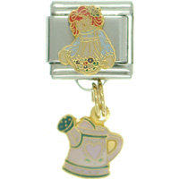 Italian Charms - raggedy ann water pail italian charm Image.
