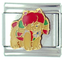 Italian Charms - rainbow brite with puppy brite licensed italian charm Image.