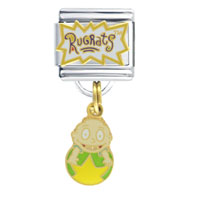 Italian Charms - rugrats logo tommy dangle licensed italian charm Image.