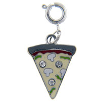 Kids Jewelry - pizza slice clasp charm Image.