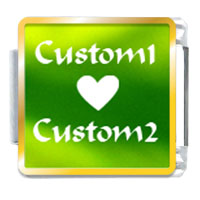 Italian Charms - green custom photo italian charm Image.