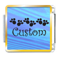 CPH005: blue streak custom photo italian charm Image.