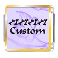 Italian Charms - lavender leaf print custom photo italian charm Image.
