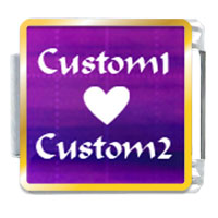 Italian Charms - purple matrix custom photo italian charm Image.