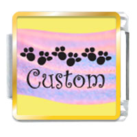 Italian Charms - pink sash custom photo italian charm Image.