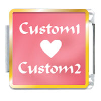 Italian Charms - pink custom photo italian charm Image.