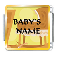 Italian Charms - baby bassinet custom photo italian charm Image.
