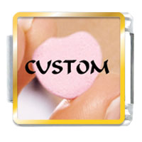 Italian Charms - heart candy custom photo italian charm Image.