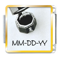 Italian Charms - engagement ring box custom photo italian charm Image.