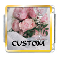 Italian Charms - wedding reception custom photo italian charm Image.