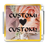 Italian Charms - roses custom photo italian charm Image.