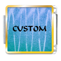 Italian Charms - blue zig zag custom photo italian charm Image.