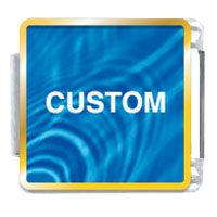 Italian Charms - blue ripple custom photo italian charm Image.