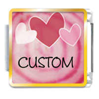 CPH041: heart swirl custom photo italian charm Image.