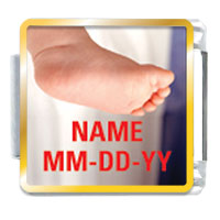 Italian Charms - baby foot custom photo italian charm Image.