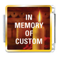 Italian Charms - in memory of custom photo italian charm Image.