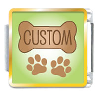 Italian Charms - dog bone custom photo italian charm Image.