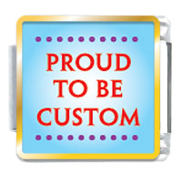 Italian Charms - proud to be custom photo italian charm Image.
