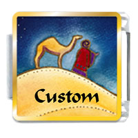 Italian Charms - christmas scene custom photo italian charm Image.
